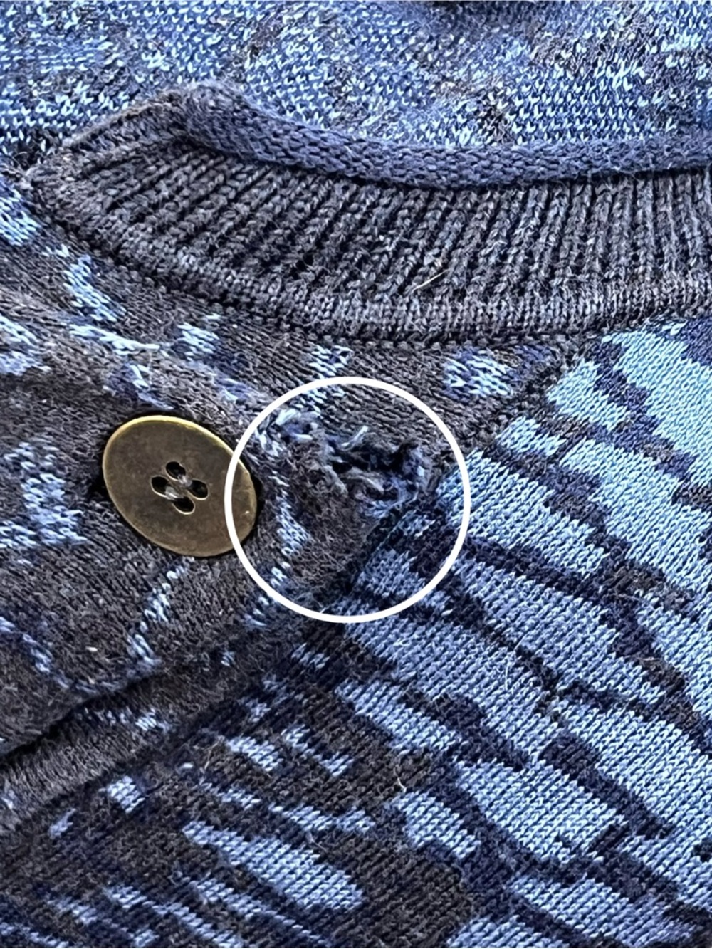 Peruvian Connection Pima Cotton Floral Jacquard Double Breasted Cardigan Cropped - Picture 10 of 10